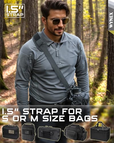 Universal 55 Inch Shoulder Strap with Detachable Padding - Black / 1.5"