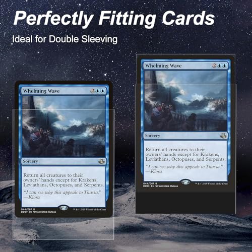 Clear Card Sleeves 2400 Pack Perfect Fit Inner Sleeves for Trading Cards - Double-Sleeving