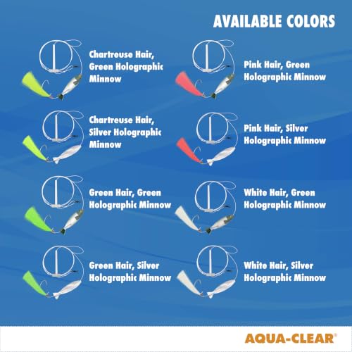Aqua-Clear Hi-Lo Fishing Rig Teaser Lure Green/Silver Saltwater Tackle for Flounder Fluke Sea Trout Croaker