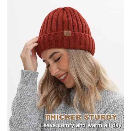 Winter Beanie Hat for Men and Women, Warm Double-Layered Knit Beanie in Multiple Colors to Go with Everything