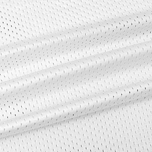 Phoneutrix Blank Football Jersey - Hip Hop Sports T-Shirt for Parties Medium White