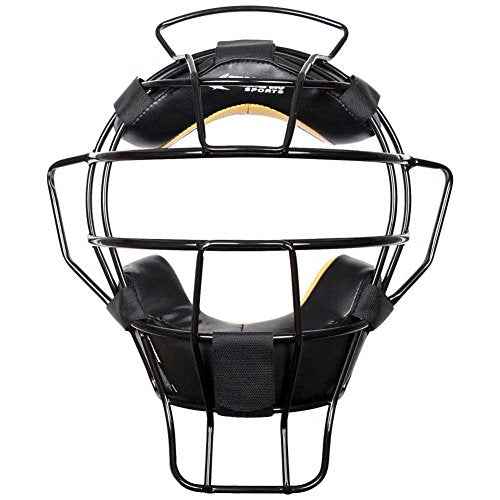 CHAMPRO 18oz. Lightweight Baseball/Softball Adult Umpire Face Mask with Bio-Fresh Treatment, Black