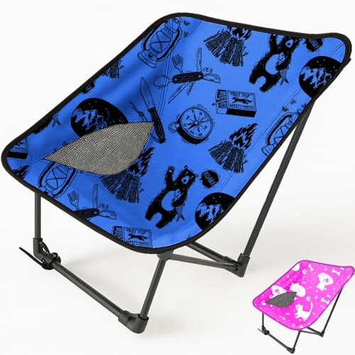 Youth and Kids Camping Chair | Ultra Lightweight, Foldable and Heavy Duty | Ideal Indoor/Outdoor Kid Chair for Camping, Beach, Sports and Lawn