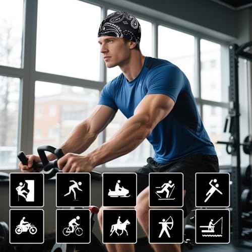 10 Pcs Cooling Skull Caps for Men Cap Welding Helmet Liner Sweat Wicking Head Wrap Bicycle Beanie Cycling Running Hat