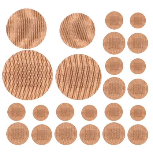 NOLITOY 100pcs Elastic Spot Bandages, Small Round Adhesive Flexible Fabric Tape Sticker for Wounds Protection Care in Multiple Sizes