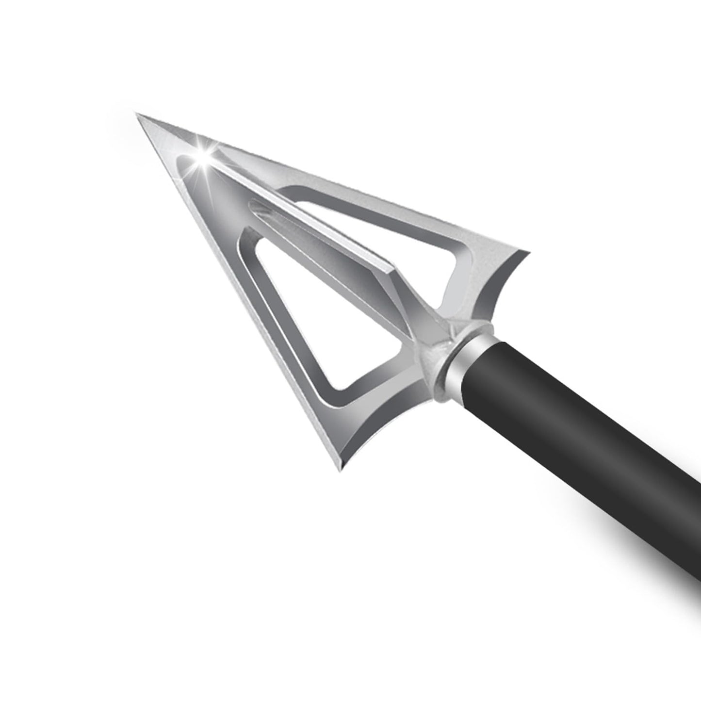 KEAUP 6 Pack Fixed Blade Broadheads 100 Grain 420 Stainless Steel Fixed Blade Broadhead Archery Arrow Heads Crossbow Broadheads for Crossbow and Compound Bow