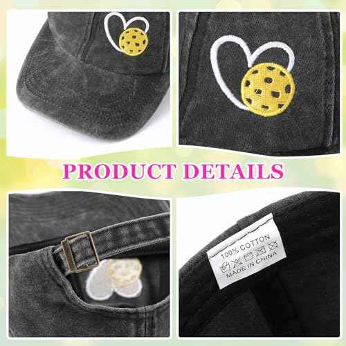 Hercicy 2 Pcs Baseball Cap for Women Men Retro Adjustable Fashion Sun Embroidered Heart Golf Hat for Hiking Travel Pink Grey