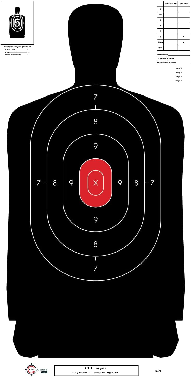 Silhouette Indoor & Outdoor Paper Targets - Pack for Range Shooting