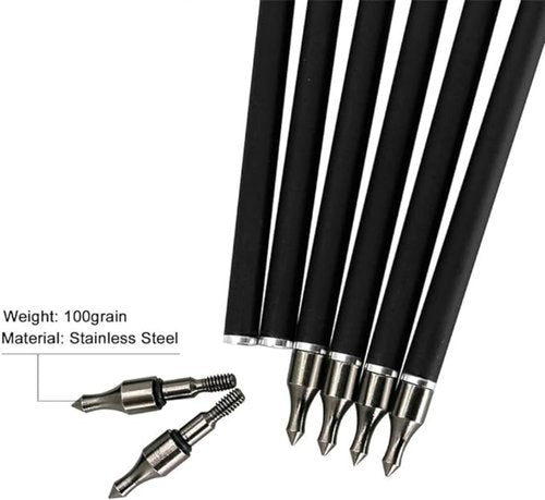 SOUFORCE 30" Purple Carbon Archery Arrows, Spine 500 with Removable Tips, Hunting Arrows Target Practice for Compound Bow and Recurve Bow, 12 Pcs