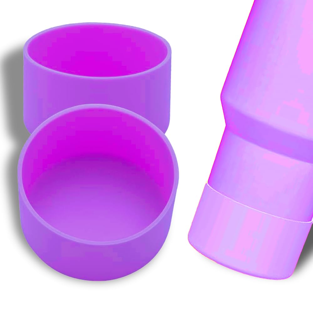 JENCAG 2Pcs Stanley Boot Silicone Sleeve - Elevate Your Bottle's Protection and Aesthetic with Rugged Durability and Stylish Design - Custom-Fit for Stanley Quencher, and Hydroflask Bottles (Orchid)