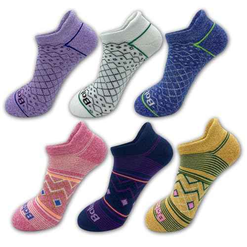 Anti-blister Thick Cushioned Wicking Odor Resist Athletic Casual Ankle Socks 6 Pairs