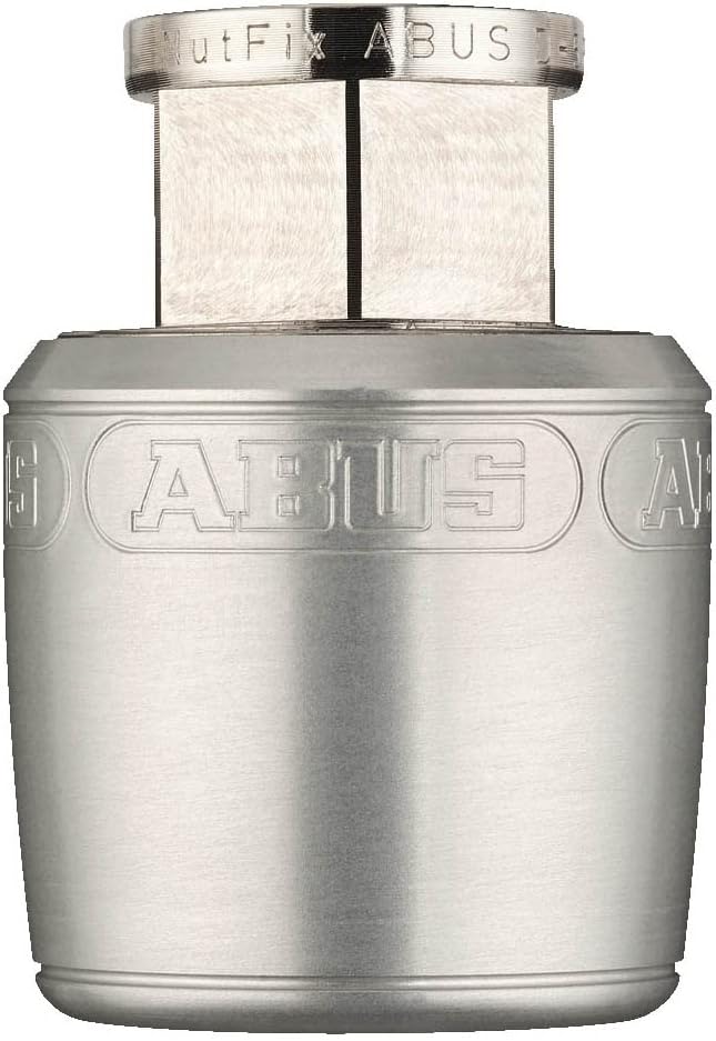 ABUS 726811 Nutfix Solid Axle Single Bike Lock, Silver