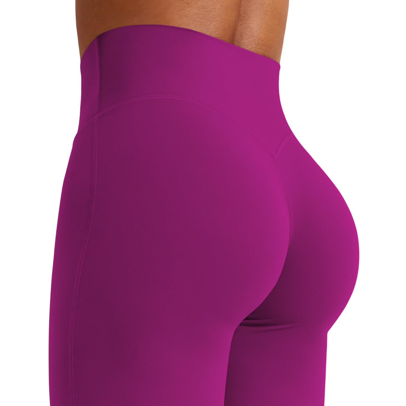 YEOREO Workout Leggings Womens No Front Seam Straight Leggings 31.5" High Waist Buttery Eddiy Gym Yoga Pants Rose Purple XXL