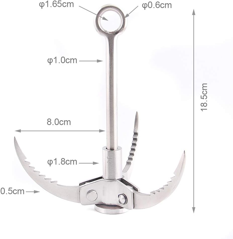 Grappling Hook Folding Claw Multifunctional Stainless Steel Hook for Outdoor