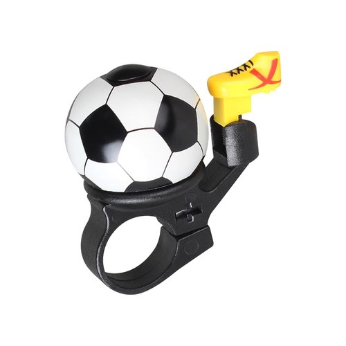 Bike Bell, 2pcs Clear Sound Bicycle Horns Fun Bicycle Bell Mountain Bike Bells Football Design Bell for Boys Girls Bicycle Handlebars(Color:Yellow + White)