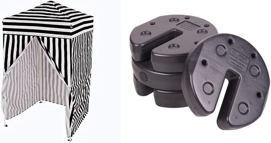 Impact Canopy 4' x 4' Portable Dressing Room, Pop Up Portable Changing Room, Navy Blue / White