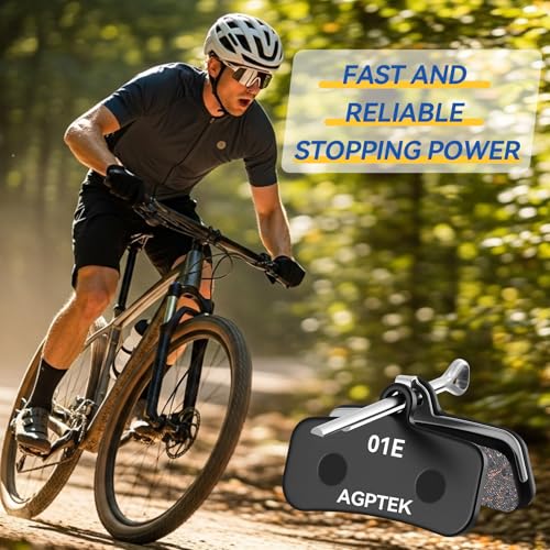 AGPTEK Bike Brake Pads, High-Performance Bicycle Brake Pad, 4 Pairs Mountain Bike Pad for Shimano/Tektro/TRP, Work Ebike/Mountain & Road Bike