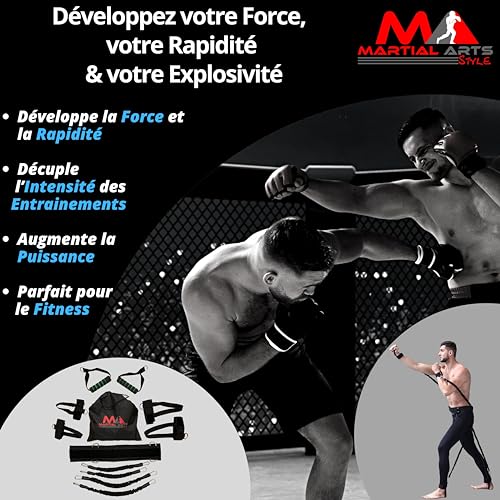 Black Boxing Resistance Bands for MMA Training 150lb Full Body Workout