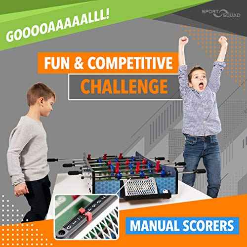 Sport Squad Foosball Table - Soccer Table - Wood Foosball Table for Kids & Adults - Bar Game Table, Game Room for Home - Easy Assembly, Built Tough for High Volume Play