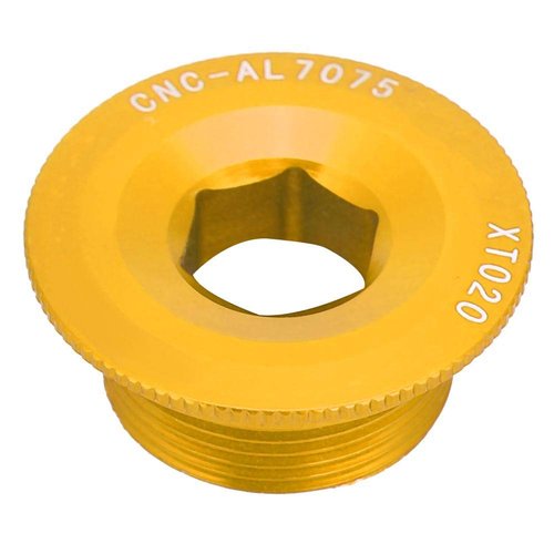 Ymiko Crankset Arm Bolt, 105 Crank end and Spare Parts Bolt dust Covers Gold crankset m20 Bolts 2 Fixing Tension ii preload m582 arm Cycling Screw (Gold)