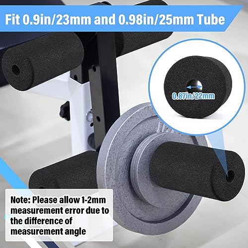Deekin Foam Foot Pad Rollers Tube Cover 0.87x3.4x6.3 Inches - 4 Pack