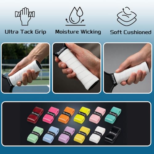 Pickleball Overgrip Tacky Grip Tape 12-Pack - Colorwave Variation