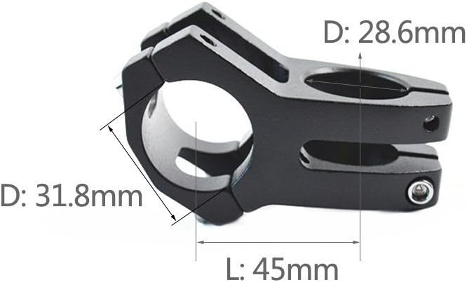 31.8 Stem 45mm Bike Stem Wake Mountain Bike Stem Short Handlebar Stem for Most Bicycle, Road Bike, MTB, BMX, Fixie Gear, Cycling (Aluminum Alloy, Black Blue Gold Red)