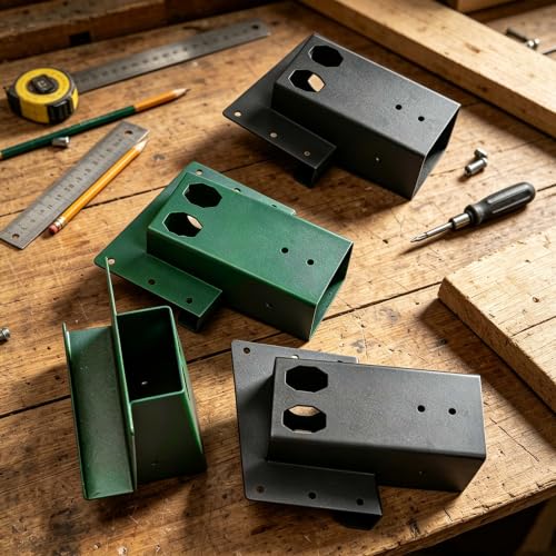 Heavy Duty Deer Stand Brackets 4x4 with Screws Black Pack of 4
