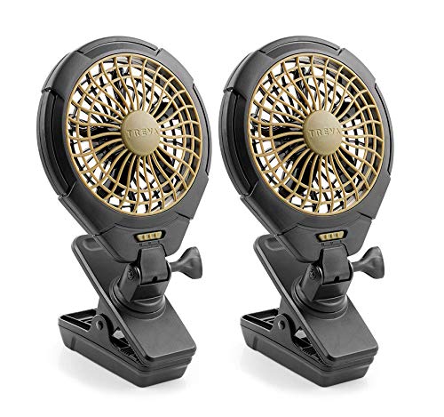 Battery Powered Clip Fan 2-Pack – 5-Inch Portable Desk & Stroller Fans