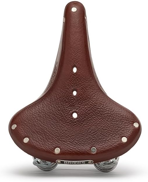 Brooks England B67 Short, Leather Bike Saddle with Suspension Springs