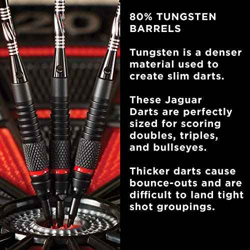Viper Jaguar 80% Tungsten Soft Tip Darts with Storage/Travel Case, 18 Grams