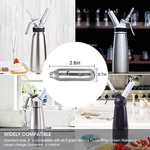 FOMAA Gas Whipped Cream Cartridges, Pack of 50