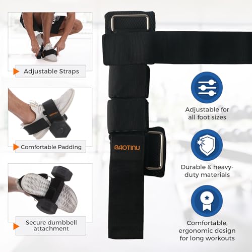 Dumbbell Foot Attachment for Leg Workout - Black, 1 Piece