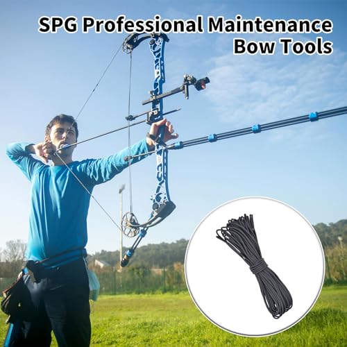 D Loop Material for Compound Bow 59ft Tear-Resistant Archery String with Wax