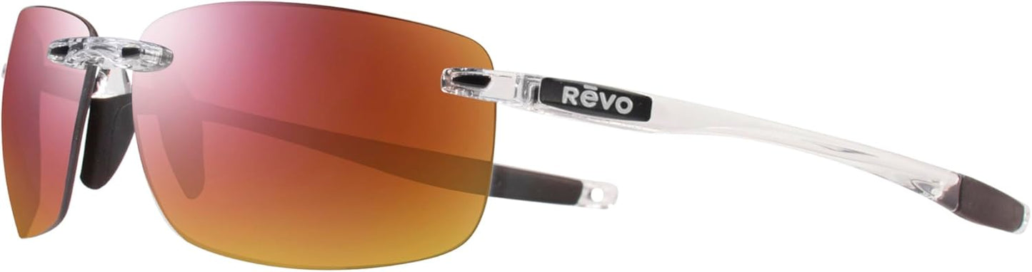Polarized Rimless Rectangular Revo Descend N Sunglasses - Stylish UV Protection