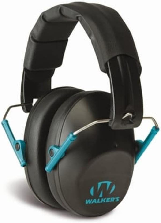 Walker's Unisex Adult's Lightweight Foldable Hearing Protection 22 dB Noise Reduction Pro Low-Profile Earmuffs