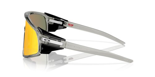 Oakley OO9404 Latch Panel Rectangular Sunglasses, Grey Ink/Prizm Ruby, 35 mm