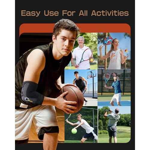 Elbow Brace Support - Elbow Compression Sleeve with Gel Pad for Tennis/Golfer's Elbow Pain Relief, Arthritis, Bursitis, Tendonitis & Muscle Strain (Left Hand)