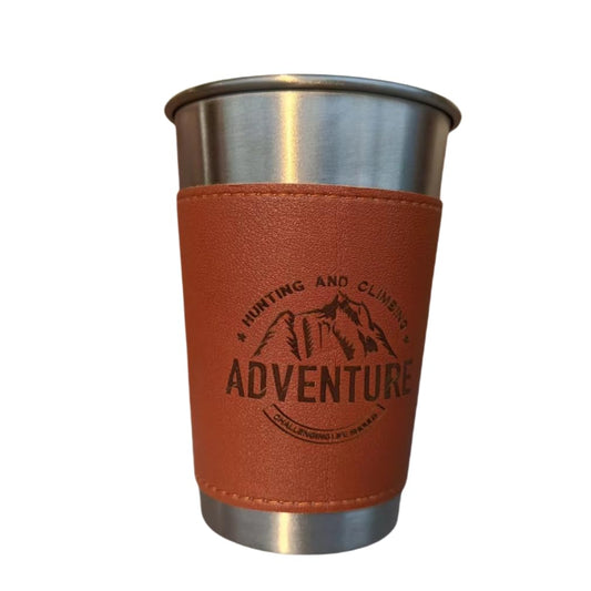 16oz Camping Cup Stainless Steel Cup Pint cup Perfect for Hiking, Fishing, Surfing, Party, Camping, Travel, and Outdoor Adventures - Durable and Portable for All Your Excursions