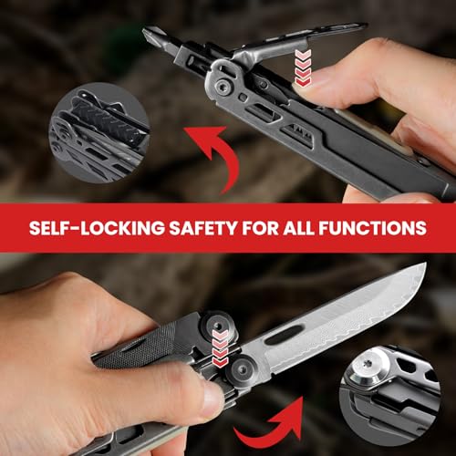 33-in-1 Multitool Pliers Full-Size EDC Knife Stainless Steel - Variation of THIS listing