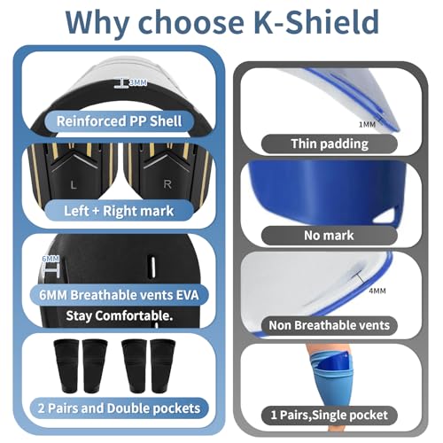 Kids Youth Adults Soccer Shin Guards with Sock Sleeves Black Golden M Size 4'7"-5'3"