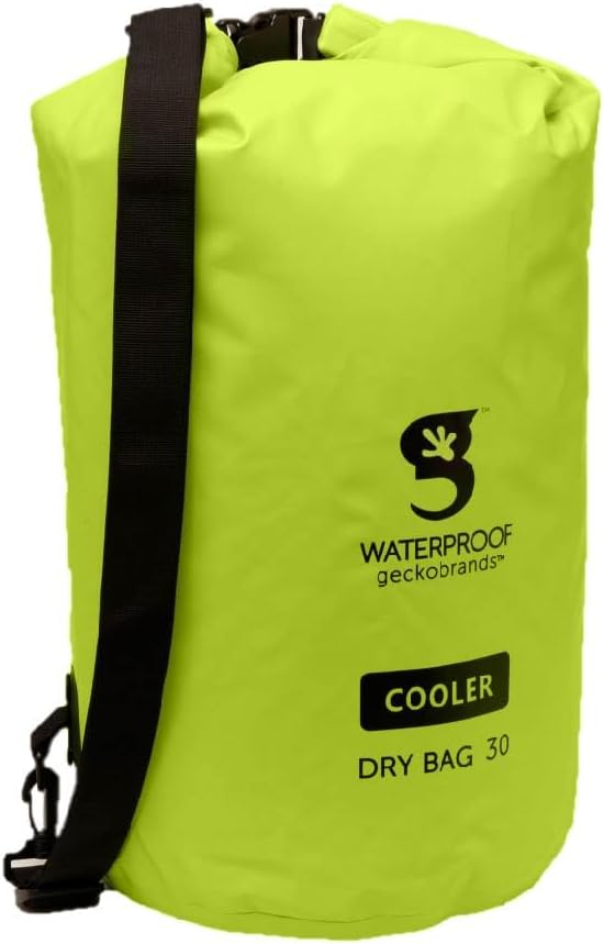 geckobrands 30L Dry Bag Cooler - Holds 24 Cans or 18 Bottles - Dry Bag Backpack, Perfect for Outdoor Activities