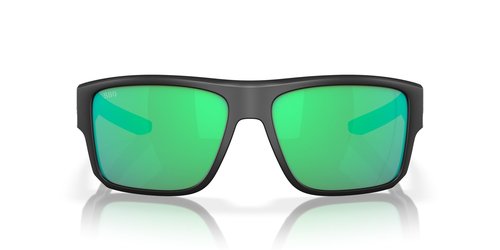 Costa Del Mar Taxman Sunglasses, Matte Black/Green Mirrored 580G, 59 mm