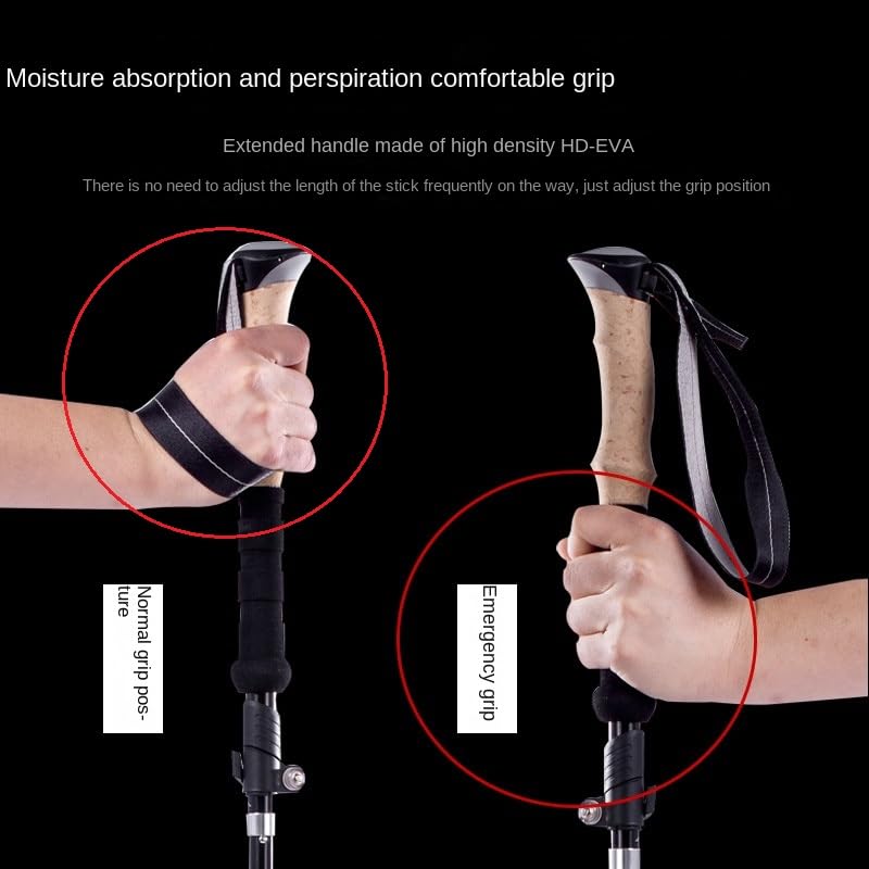 Trekking Poles, Walking Stick, Walking Poles for Women, Hiking Poles Collapsible Lightweight, Hiking Sticks Collapsible Hiking- Ideal for Seniors Women and Men