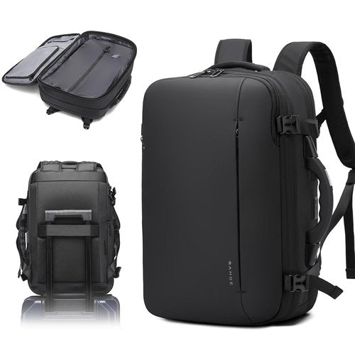 BANGE Air Compression System Backpack with electronic scaleVacuum Compression Travel Backpack,Expandable Backpacks with Pump for Airplanes (With Air Pump)