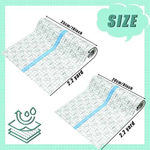 Nuanchu 2 Rolls Transparent Stretch Adhesive Bandage Waterproof Tattoo Bandage Round Transparent Film Dressing Clear Adhesive Dressing Tape for Shower Tattoos(8 Inch, 10 Inch Wide)