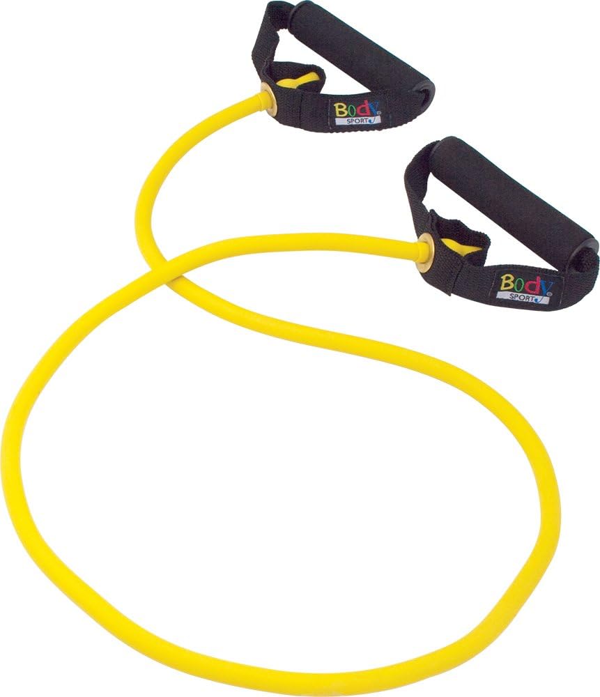 Body Sport Studio Series Resistance Tubes with Hard Handles - 4 ft Bands for Toning, Strengthening, Stretching, Rehabilitation, and Mobility (Bulk Packaging)