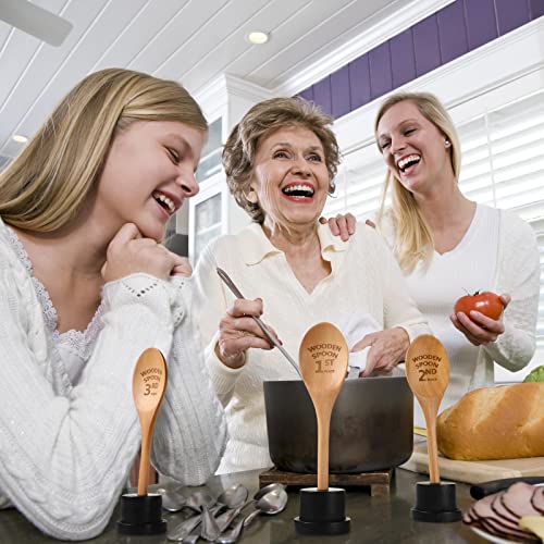 Highergo 8.66 Inch Golden Spoon Award Trophy Set - Chili Cook Off Prizes