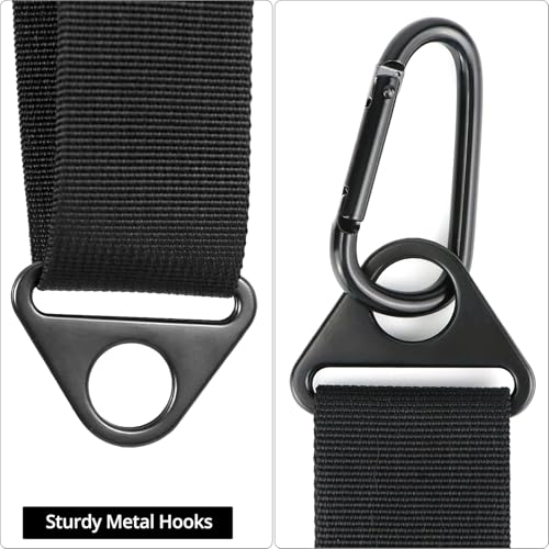 QWORK 4 Pack Heavy-Duty Kayak Wall Hanging Storage Strap - Adjustable 74" Nylon Strap for Kayaks, SUP Paddle Boards, Canoes, Surfboards, & Snowboards