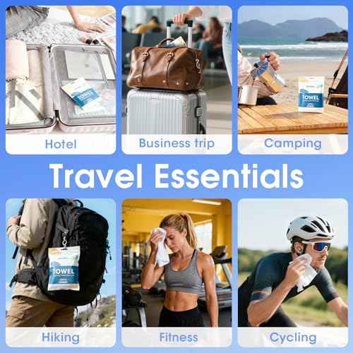 KIVORA Thick Compressed Towel Tablets 20 Pack ? Disposable Face Towels & Washcloths for Travel, Extra Absorbent Cotton Towels for Camping, Outdoor, or Emergency Use